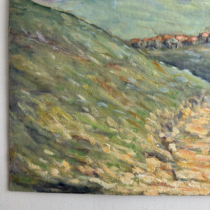Authentic Landscape Oil Painting "Village Church" Expressive Small Artwork Holland Art Shop