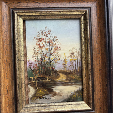 Classic Landscape Oil Painting "Wooden Frame" Traditional Small Art Holland Art Shop