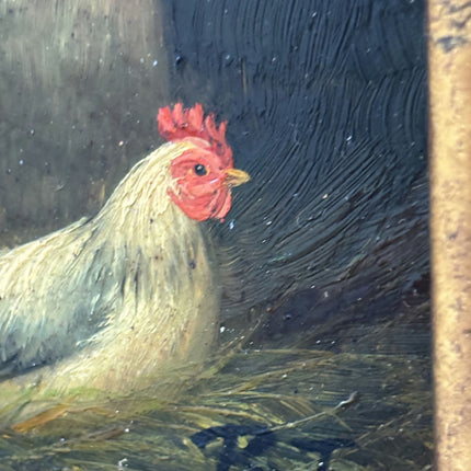 Rustic Animals Oil Painting "Gold Frame" Traditional Small Art Holland Art Shop
