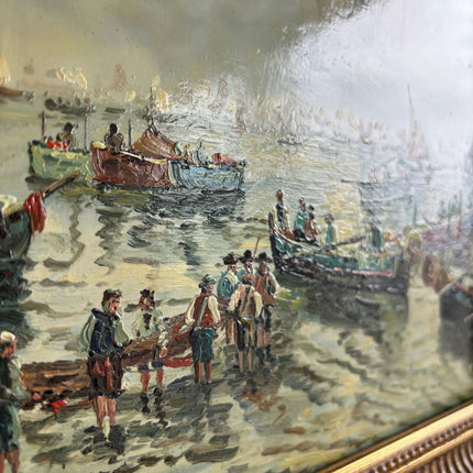 Authentic Figurative Oil Painting "Gilded Frame" Expressive Small Artwork Holland Art Shop