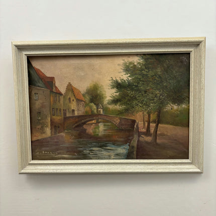 Rustic Landscape Oil Painting "Stone Bridge" Authentic Art Holland Art Shop