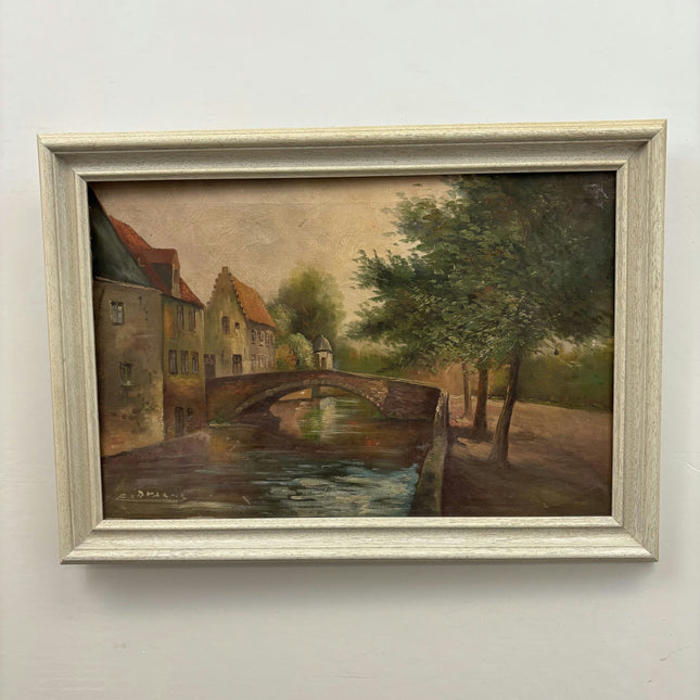 Rustic Landscape Oil Painting "Stone Bridge" Authentic Art Holland Art Shop
