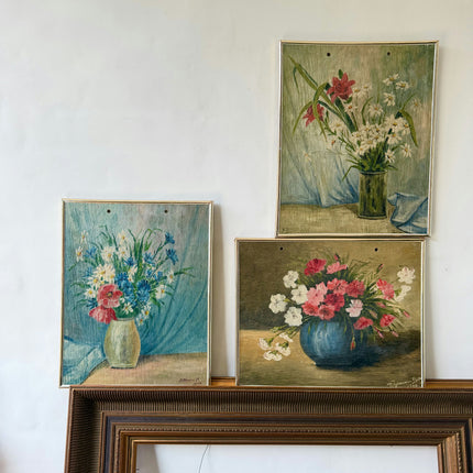 Detailed Flowery Still Life Oil Painting "Flower Vase" Original Small Art Holland Art Shop