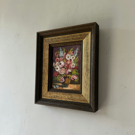 Elegant Floral Still Life Oil Painting "Flower Vase" Original Small Artwork Holland Art Shop
