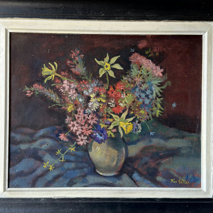 Figurative Oil Painting Flowery Still Life "Flower Bouquet" Leuven Artwork Holland Art Shop