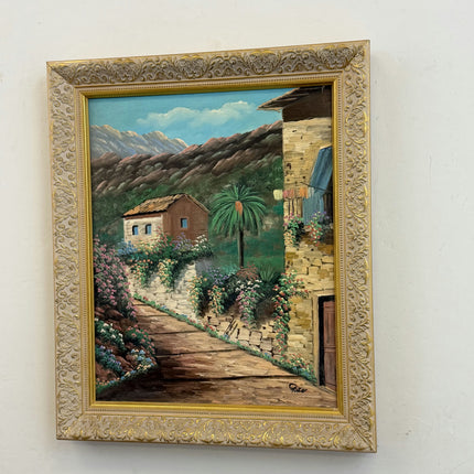 Handcrafted Landscape Oil Painting "Stone Cottage" Refined Artwork Holland Art Shop