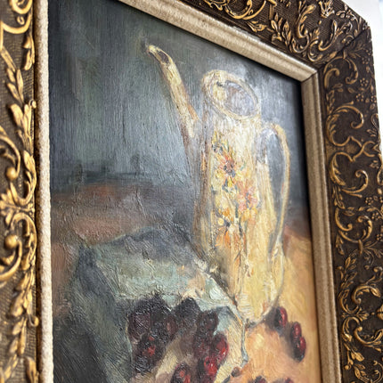 Traditional Still Life Oil Painting "Flowered Pitcher" Refined Belgique Art Holland Art Shop