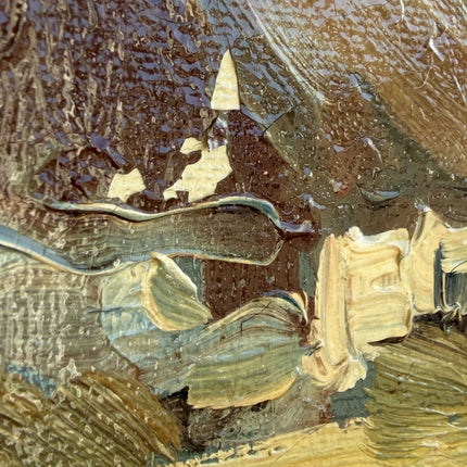 Expressive Landscape Oil Painting "Thatched Cottage" Elegant Art Holland Art Shop