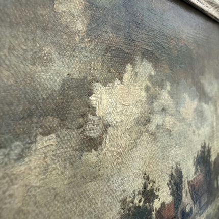 Timeless Landscape Oil Painting "Gilded Frame" Vintage Small Artwork Holland Art Shop