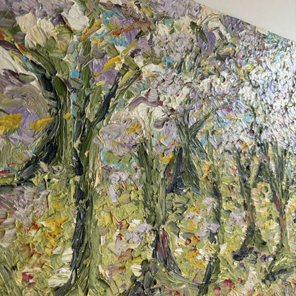Detailed Landscape Oil Painting "Flower Stems" Classic Large Artwork Holland Art Shop