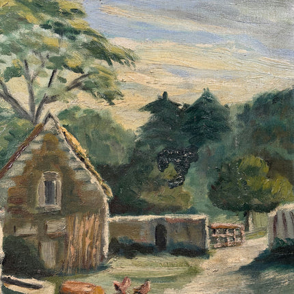 Original Landscape Oil Painting "Thatched Cottage" Timeless Art Holland Art Shop