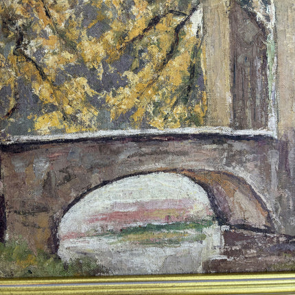 Vintage Landscape Oil Painting "Golden Frame" Detailed Belgique Art Holland Art Shop