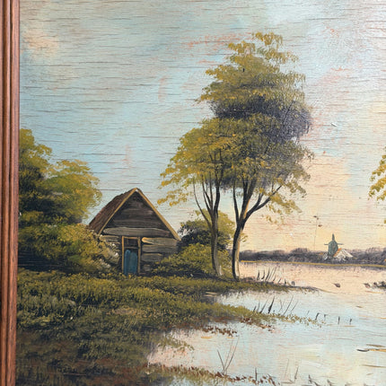 Vintage Landscape Oil Painting "Framed Painting" Handcrafted Large Art Holland Art Shop