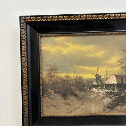Refined Landscape Oil Painting "Windmill Cottage" Traditional Art Holland Art Shop