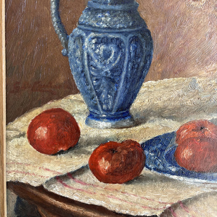 Rustic Still Life Oil Painting "Blue Jug" Refined Art Holland Art Shop