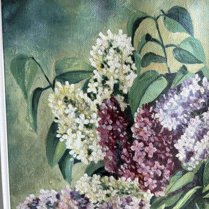 Detailed Floral Still Life Oil Painting "Lilac Bouquet" Expressive Artwork Holland Art Shop