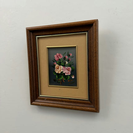 Original Flowery Still Life Oil Painting "Pink Bouquet" Detailed Small Art Holland Art Shop