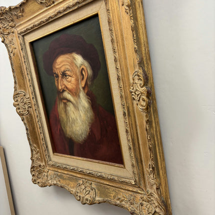 Vintage Portrait Oil Painting "Bearded Man" Rustic Art Holland Art Shop