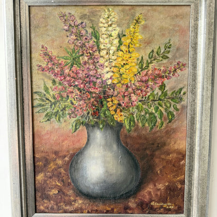 Original Flowery Still Life Oil Painting "Flower Vase" Classic Art Holland Art Shop