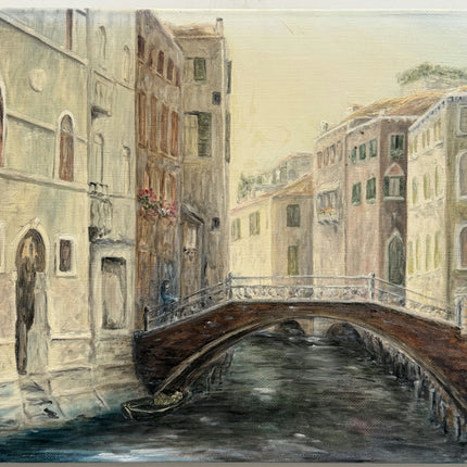 Original Cityscape Oil Painting "Canvas Backing" Elegant Art Holland Art Shop