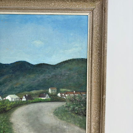 Timeless Landscape Oil Painting "Village Church" Rustic Large Artwork Holland Art Shop
