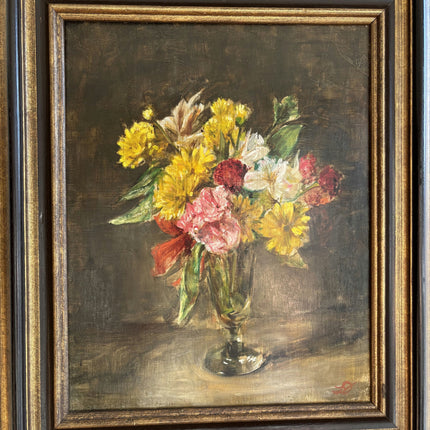 Timeless Floral Still Life Oil Painting "Flower Vase" Rustic Art Holland Art Shop