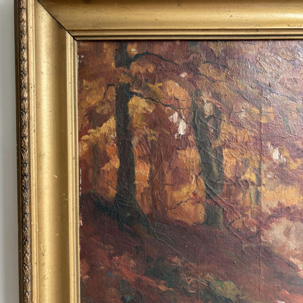 Original Landscape Oil Painting "Autumn Trees" Authentic Artwork Holland Art Shop