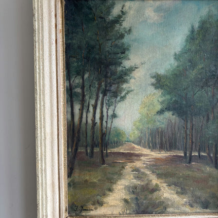 Traditional Landscape Oil Painting "Wooden Path" Refined Art Holland Art Shop