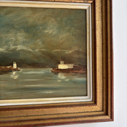 Timeless Seascape Oil Painting "Framed Painting" Rustic Small Art Holland Art Shop