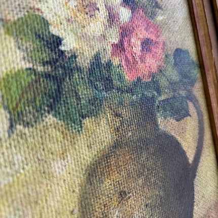 Elegant Floral Still Life Oil Painting "Flower Vase" Traditional Small Artwork Holland Art Shop
