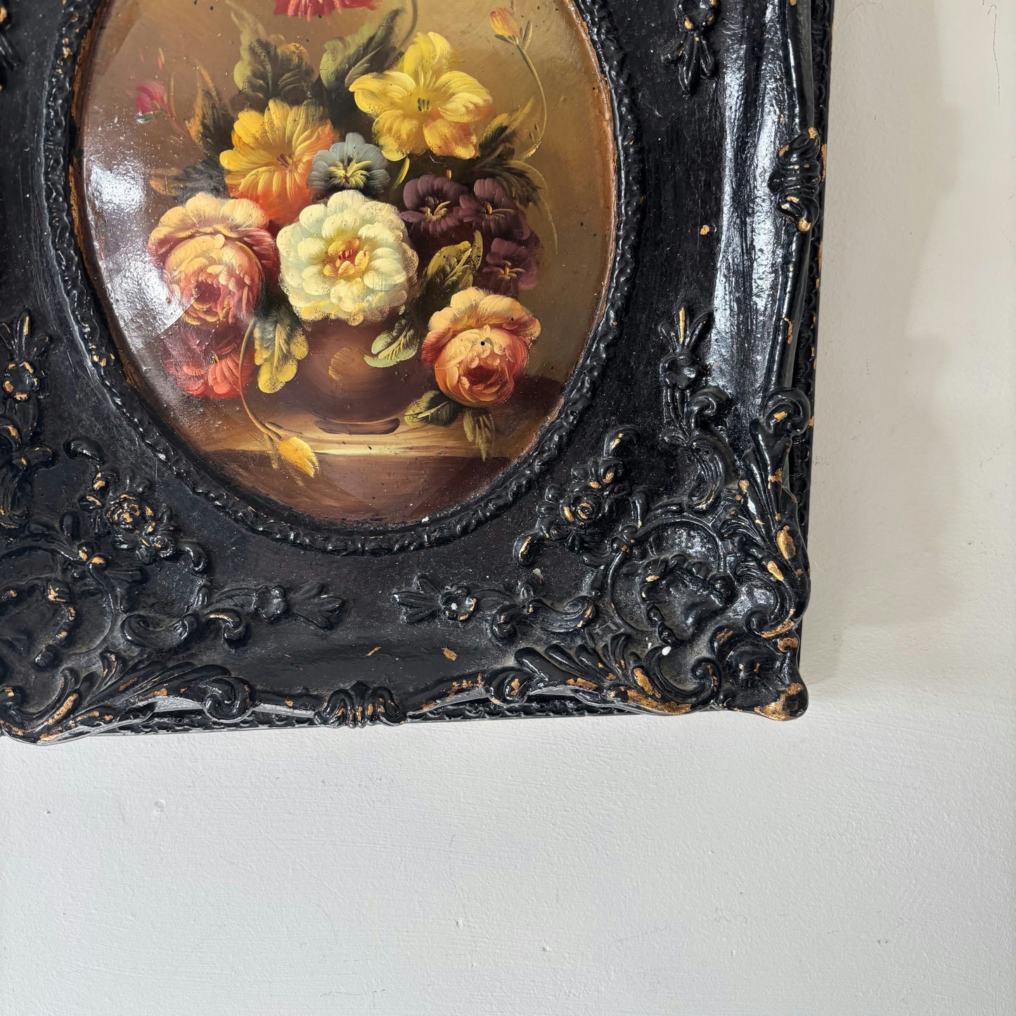 Fine Oil Painting Floral Still Life "Floral Arrangement" Intriguing Italian Art