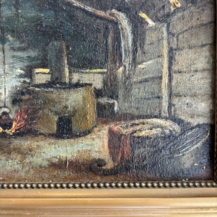 Rustic Interior Oil Painting "Gilded Frame" Refined Small Art Holland Art Shop