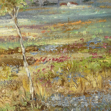 Detailed Landscape Oil Painting "Lone Tree" Refined Small Art Holland Art Shop