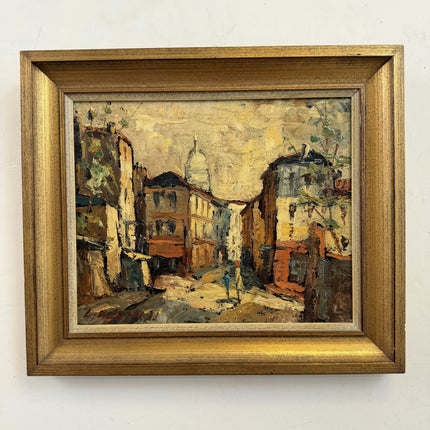 Original Cityscape Oil Painting "City Street" Refined Small Artwork Holland Art Shop