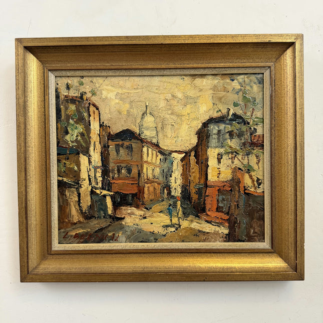 Original Cityscape Oil Painting "City Street" Refined Small Artwork Holland Art Shop