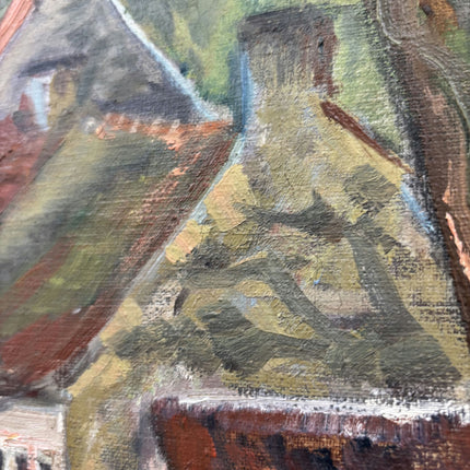 Handcrafted Landscape Oil Painting "Village Road" Authentic Artwork Holland Art Shop