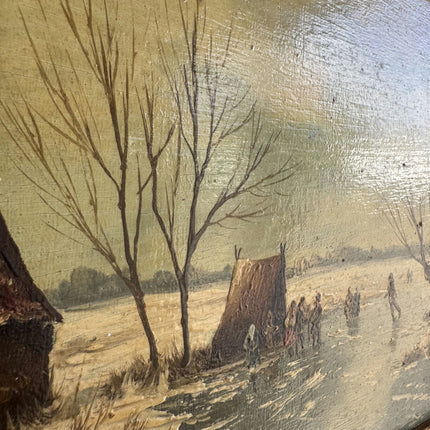 Refined Winter Landscape Oil Painting "Framed Painting" Handcrafted Art Holland Art Shop