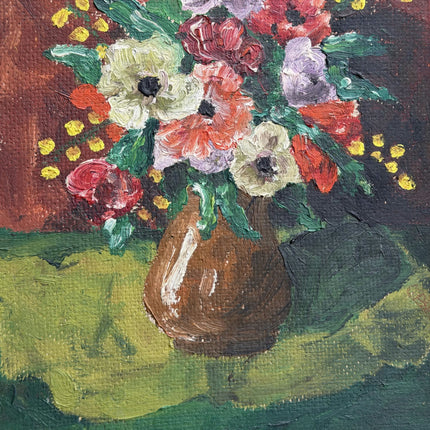Classic Floral Still Life Oil Painting "Flower Vase" Detailed Small Art Holland Art Shop