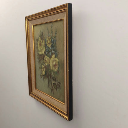 Expressive Floral Still Life Oil Painting "Yellow Roses" Elegant Artwork Holland Art Shop