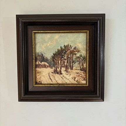 Wonderful Oil Painting Landscape "Tree Line" Original Small Artwork Holland Art Shop
