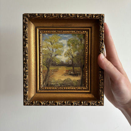 Classic Landscape Oil Painting "Golden Frame" Refined Small Art Holland Art Shop