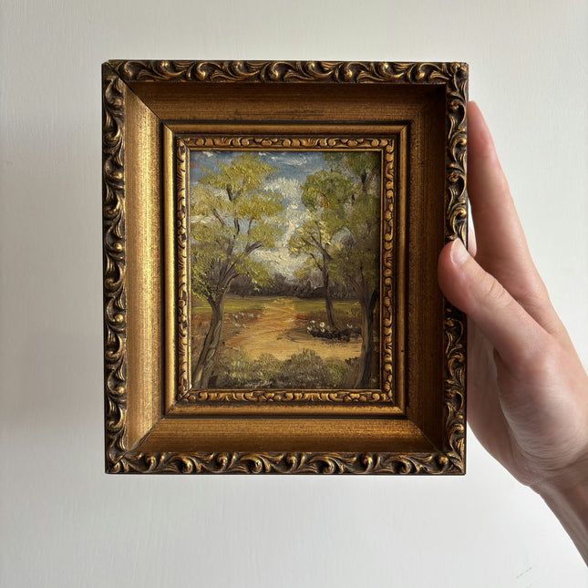 Classic Landscape Oil Painting "Golden Frame" Refined Small Art Holland Art Shop