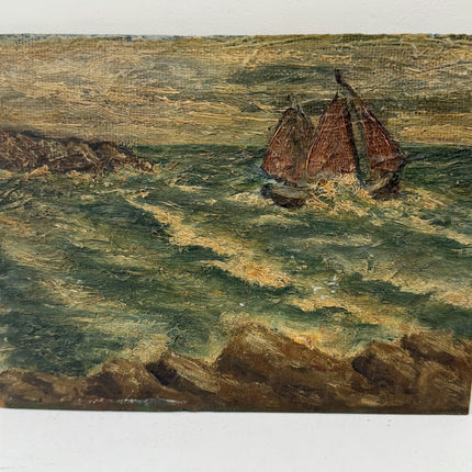 Elegant Seascape Oil Painting "Cork Board" Refined Small Artwork Holland Art Shop