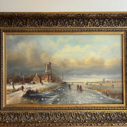 Traditional Winter Landscape Oil Painting "Framed Painting" Timeless Art Holland Art Shop