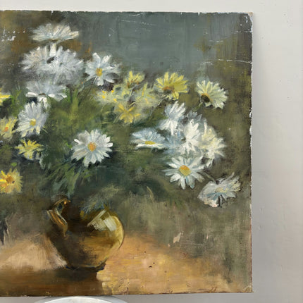 Original Flowery Still Life Oil Painting "Daisy Bouquet" Detailed Art Holland Art Shop