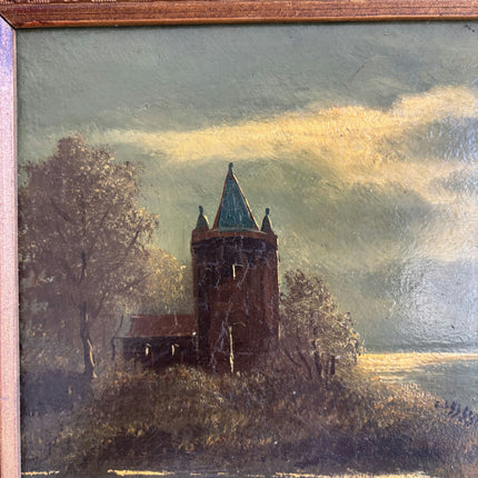 19th Century Antique Seascape Oil Painting "Ornate Frame" Art Holland Art Shop