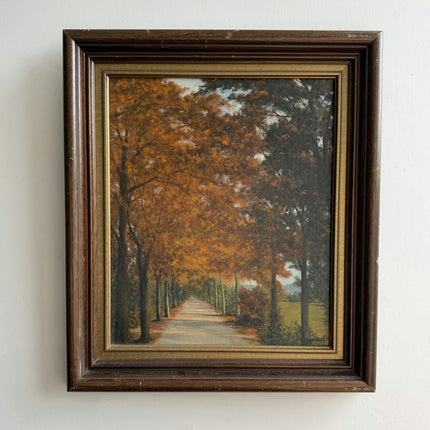 Timeless Landscape Oil Painting "Tree Avenue" Vintage Artwork Holland Art Shop