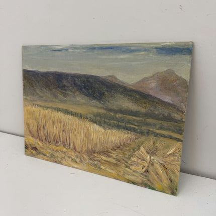 Handcrafted Landscape Oil Painting "Golden Wheat" Classic Small Artwork Holland Art Shop