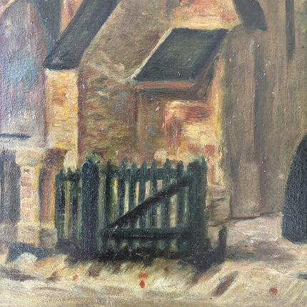Detailed Cityscape Oil Painting "Framed Painting" Traditional Small Art Holland Art Shop