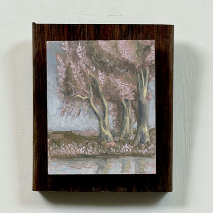 Rustic Landscape Oil Painting "Blossom Tree" Elegant Small Artwork Holland Art Shop